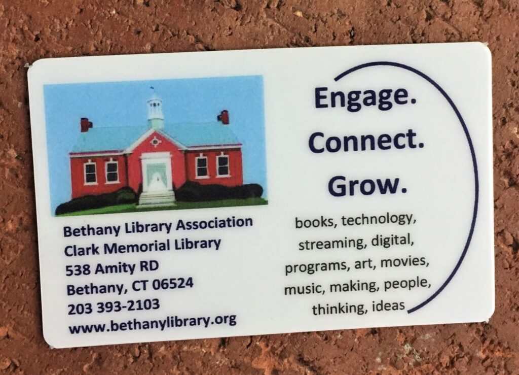 Picture of a Clark Memorial Library card.