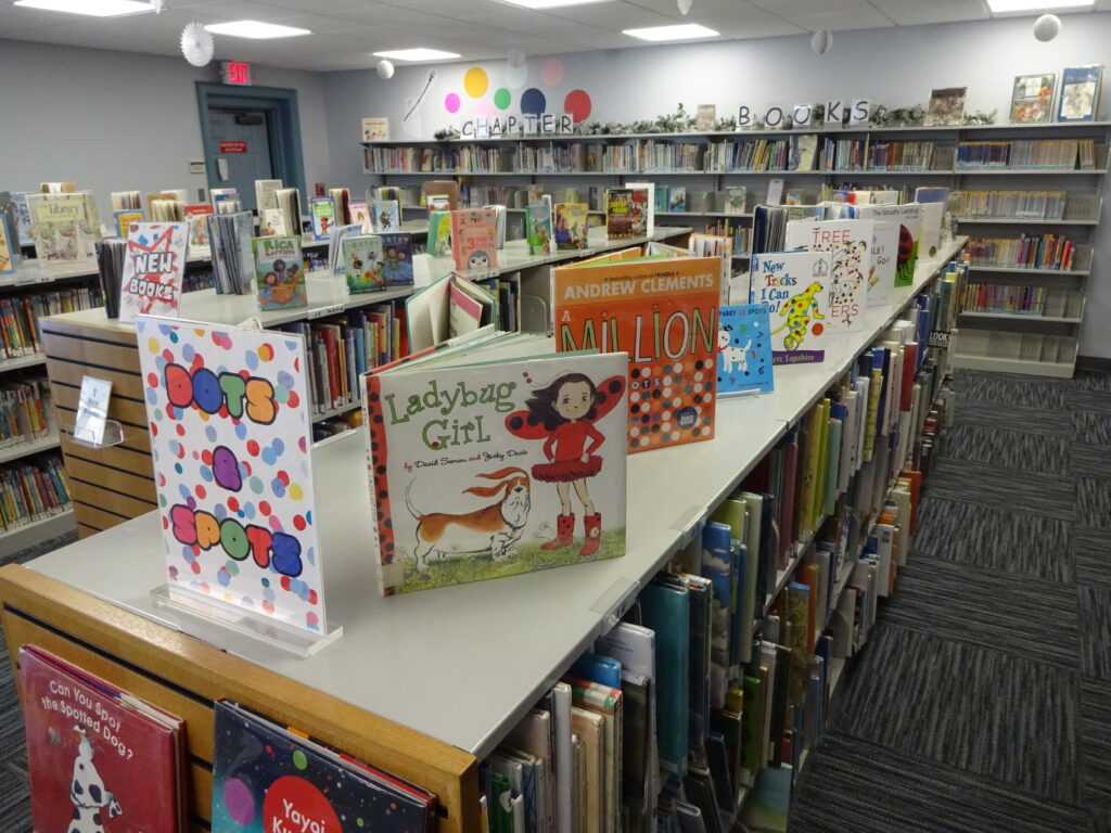 Picture of the stacks in the Children's Room.