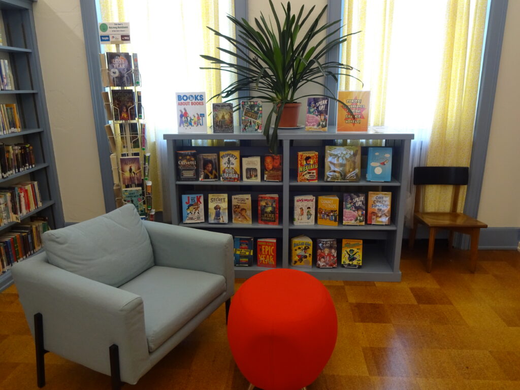 Picture of lounge area in Teens & Tweens section of Clark Memorial Library.
